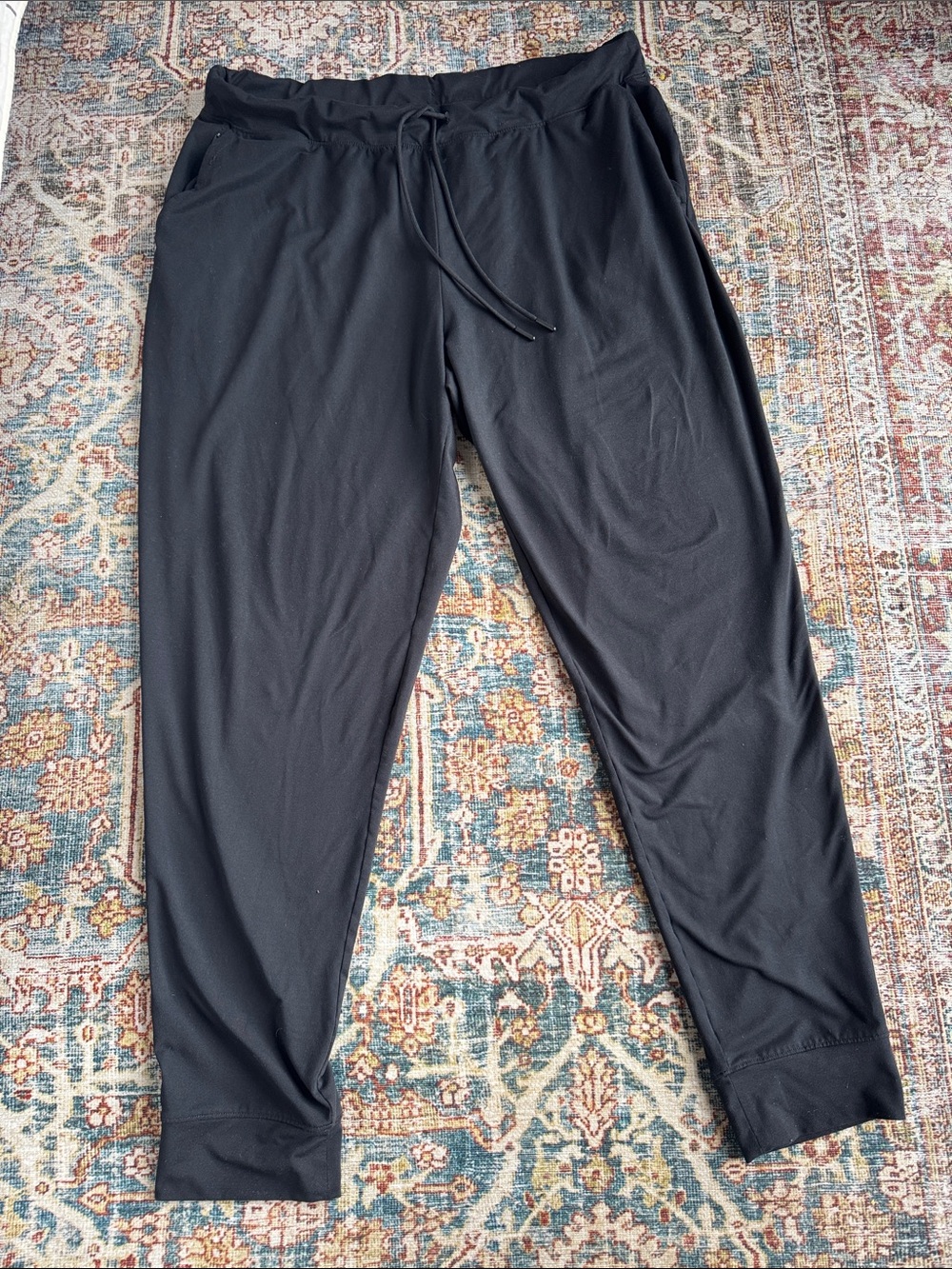 Zella Move In Straight Leg Sweatpants Black XL Stretch Pull On - Athleisure
